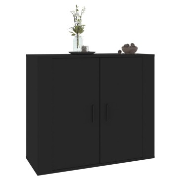 vidaXL Συρταριέρα Μαύρη 80x33x70cm από Επεξεργασμένο Ξύλο 1 τεμ.