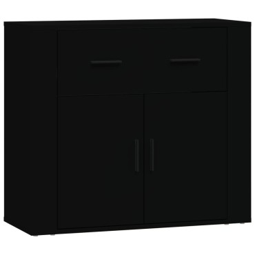 vidaXL Συρταριέρα Μαύρη 80x33x70cm από Επεξεργασμένο Ξύλο 1 τεμ.
