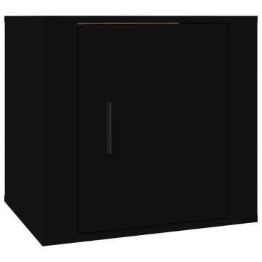 vidaXL Κομοδίνο Μαύρο 50x39x47cm 1 τεμ.