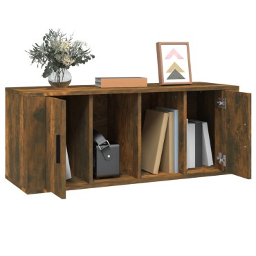 vidaXL Έπιπλο Τηλεόρασης Καπνιστή Δρυς 100x35x40cm Επεξ. Ξύλο