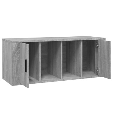 vidaXL Έπιπλο Τηλεόρασης Γκρι Sonoma 100x35x40cm από Επεξεργ. Ξύλο