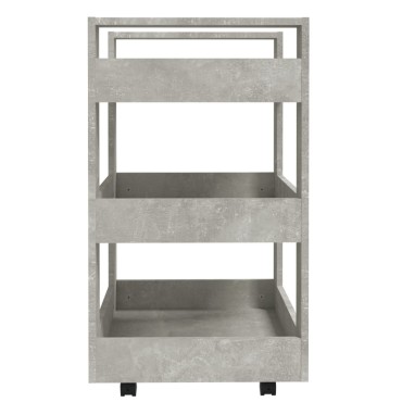 vidaXL Τρόλεϊ Κουζίνας Γκρι Σκυρ. 60x45x80cm από Επεξεργασμένο Ξύλο 1 τεμ.