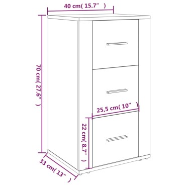 vidaXL Ντουλάπι Καπνιστή Δρυς 40x33x70cm από Επεξεργασμένο Ξύλο 1 τεμ.