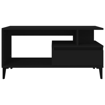 vidaXL Τραπεζάκι Σαλονιού Μαύρο 90x49x45cm Επεξεργασμένο Ξύλο 1 τεμ.