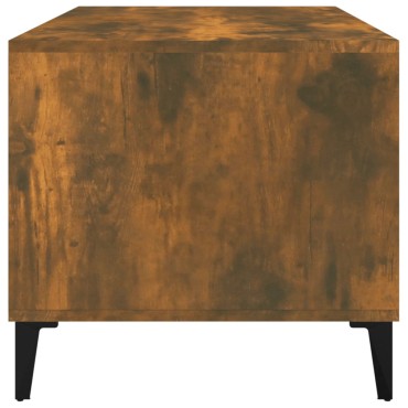 vidaXL Τραπεζάκι Σαλονιού Καπνιστή Δρυς 90x49x45cm Επεξεργασμ. Ξύλο 1 τεμ.