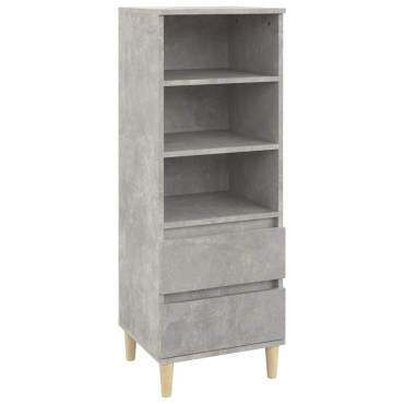 vidaXL Ντουλάπι Γκρι Σκυρ. 40x36x110cm από Επεξεργασμένο Ξύλο 1 τεμ.