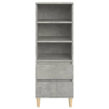 vidaXL Ντουλάπι Γκρι Σκυρ. 40x36x110cm από Επεξεργασμένο Ξύλο 1 τεμ.