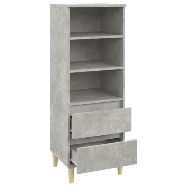 vidaXL Ντουλάπι Γκρι Σκυρ. 40x36x110cm από Επεξεργασμένο Ξύλο 1 τεμ.