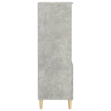 vidaXL Ντουλάπι Γκρι Σκυρ. 40x36x110cm από Επεξεργασμένο Ξύλο 1 τεμ.