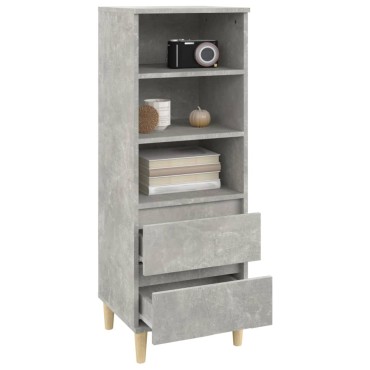 vidaXL Ντουλάπι Γκρι Σκυρ. 40x36x110cm από Επεξεργασμένο Ξύλο 1 τεμ.