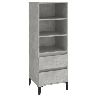 vidaXL Ντουλάπι Γκρι Σκυρ. 40x36x110cm από Επεξεργασμένο Ξύλο 1 τεμ.