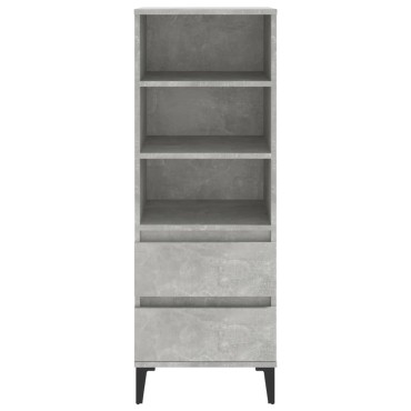 vidaXL Ντουλάπι Γκρι Σκυρ. 40x36x110cm από Επεξεργασμένο Ξύλο 1 τεμ.