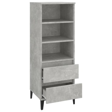 vidaXL Ντουλάπι Γκρι Σκυρ. 40x36x110cm από Επεξεργασμένο Ξύλο 1 τεμ.