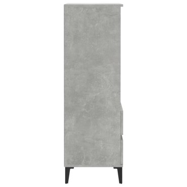 vidaXL Ντουλάπι Γκρι Σκυρ. 40x36x110cm από Επεξεργασμένο Ξύλο 1 τεμ.