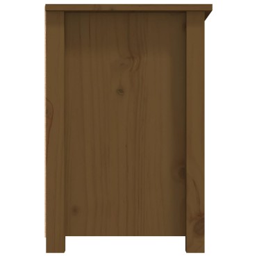 vidaXL Έπιπλο Τηλεόρασης Μελί Καφέ 79x35x52cm από Μασίφ Ξύλο Πεύκου