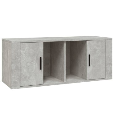vidaXL Έπιπλο Τηλεόρασης Γκρι Σκυρ. 100x35x40cm Επεξ. Ξύλο