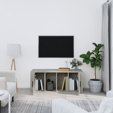 vidaXL Έπιπλο Τηλεόρασης Γκρι Σκυρ. 100x35x40cm Επεξ. Ξύλο