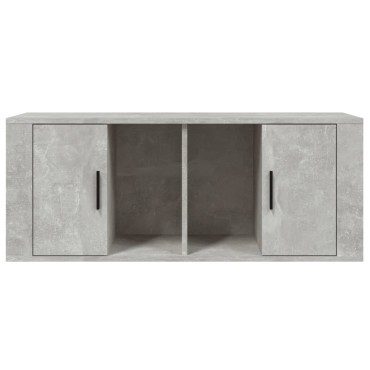 vidaXL Έπιπλο Τηλεόρασης Γκρι Σκυρ. 100x35x40cm Επεξ. Ξύλο