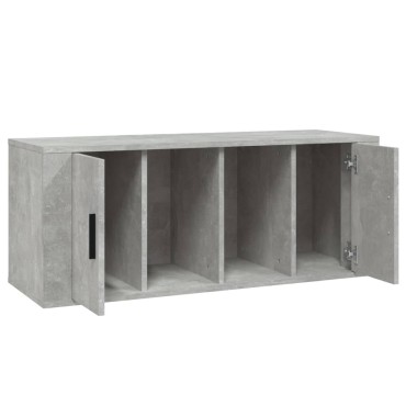 vidaXL Έπιπλο Τηλεόρασης Γκρι Σκυρ. 100x35x40cm Επεξ. Ξύλο