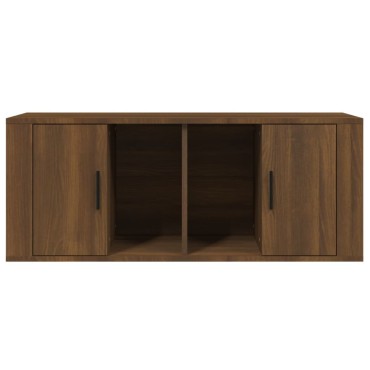 vidaXL Έπιπλο Τηλεόρασης Καφέ Δρυς 100x35x40cm Επεξεργασμένο Ξύλο