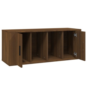 vidaXL Έπιπλο Τηλεόρασης Καφέ Δρυς 100x35x40cm Επεξεργασμένο Ξύλο