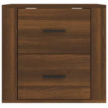 vidaXL Κομοδίνο Επιτοίχιο Καφέ Δρυς 50x36x47cm 1 τεμ.