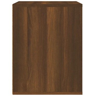 vidaXL Κομοδίνο Επιτοίχιο Καφέ Δρυς 50x36x47cm 1 τεμ.