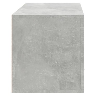 vidaXL Παπουτσοθήκη Επιτοίχια Γκρι Σκυρ. 70x35x38cm Επεξεργ. Ξύλο