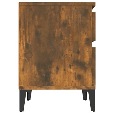 vidaXL Κομοδίνο Καπνιστή Δρυς 40x35x50cm 1 τεμ.