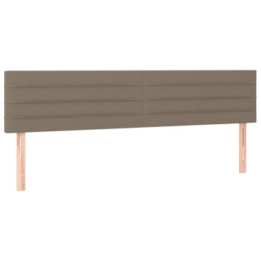 vidaXL Κεφαλάρι Κρεβατιού LED Taupe 180x5x78/88cm Υφασμάτινο 1 τεμ.