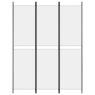 vidaXL Διαχωριστικό Δωματίου με 3 Πάνελ Λευκό 150x200cm Υφασμάτινο 1 τεμ.