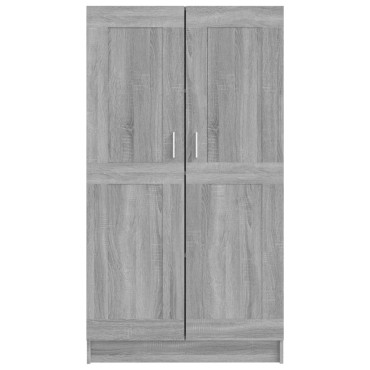 vidaXL Βιβλιοθήκη Γκρι Sonoma 82,5x30,5x150cm από Επεξεργασμένο Ξύλο 1 τεμ.