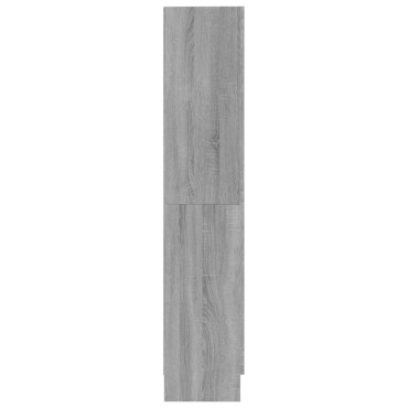 vidaXL Βιβλιοθήκη Γκρι Sonoma 82,5x30,5x150cm από Επεξεργασμένο Ξύλο 1 τεμ.