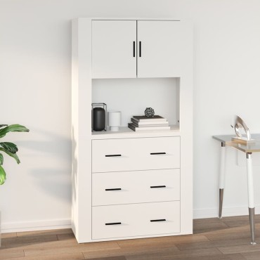 vidaXL Ντουλάπι Τοίχου Λευκό 80x33x80cm από Επεξεργασμένο Ξύλο 1 τεμ.