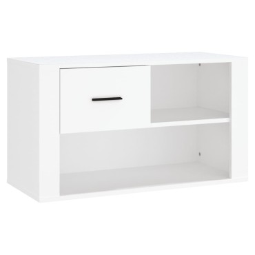 vidaXL Παπουτσοθήκη Λευκή 80x35x45cm από Επεξεργασμένο Ξύλο