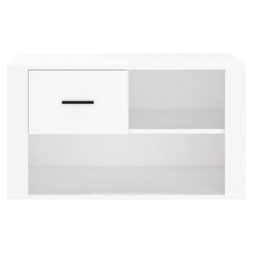 vidaXL Παπουτσοθήκη Λευκή 80x35x45cm από Επεξεργασμένο Ξύλο
