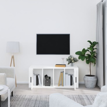 vidaXL Έπιπλο Τηλεόρασης Λευκό 100x35x40cm Επεξ. Ξύλο