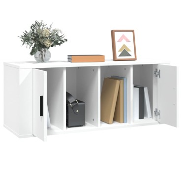 vidaXL Έπιπλο Τηλεόρασης Λευκό 100x35x40cm Επεξ. Ξύλο