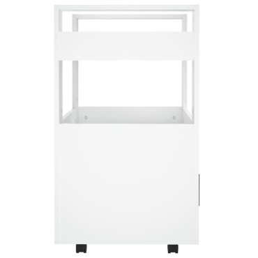 vidaXL Τρόλεϊ Κουζίνας Λευκό 60x45x80cm από Επεξεργασμένο Ξύλο 1 τεμ.