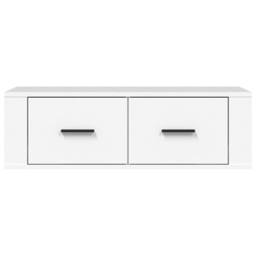 vidaXL Έπιπλο Τηλεόρασης Κρεμαστό Λευκό 80x36x25cm Επεξεργ. Ξύλο