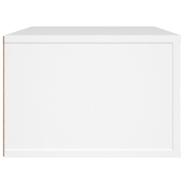 vidaXL Έπιπλο Τηλεόρασης Κρεμαστό Λευκό 80x36x25cm Επεξεργ. Ξύλο