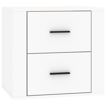 vidaXL Κομοδίνο Επιτοίχιο Λευκό 50x36x47cm 1 τεμ.