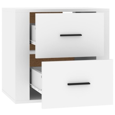 vidaXL Κομοδίνο Επιτοίχιο Λευκό 50x36x47cm 1 τεμ.