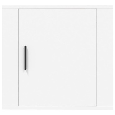 vidaXL Κομοδίνο Επιτοίχιο Λευκό 50x30x47cm 1 τεμ.