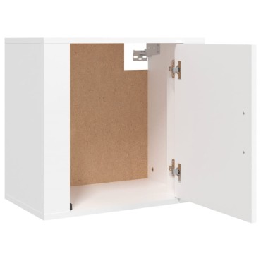 vidaXL Κομοδίνο Επιτοίχιο Λευκό 50x30x47cm 1 τεμ.