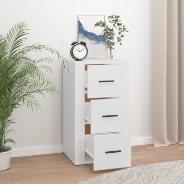 vidaXL Συρταριέρα Λευκή 40x33x70cm από Επεξεργασμένο Ξύλο 1 τεμ.