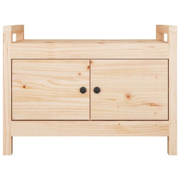 vidaXL Παγκάκι Χολ 80x40x60cm από Μασίφ Ξύλο Πεύκου 1 τεμ.