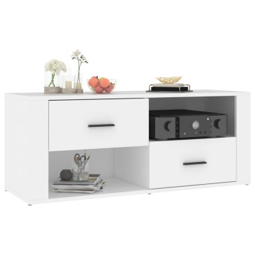 vidaXL Έπιπλο Τηλεόρασης Λευκό 100x35x40cm Επεξ. Ξύλο