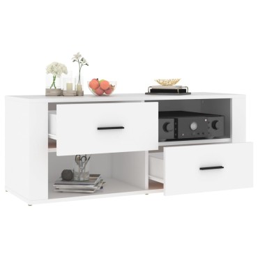 vidaXL Έπιπλο Τηλεόρασης Λευκό 100x35x40cm Επεξ. Ξύλο