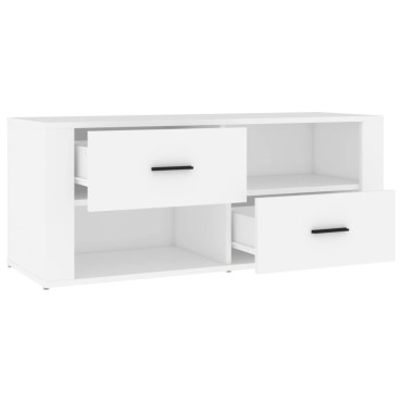 vidaXL Έπιπλο Τηλεόρασης Λευκό 100x35x40cm Επεξ. Ξύλο